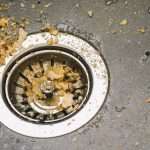 Dirty clogged kitchen drain