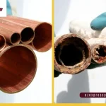 Hard water mineral scale buildup inside a plumbing pipe in San Tan Valley AZ